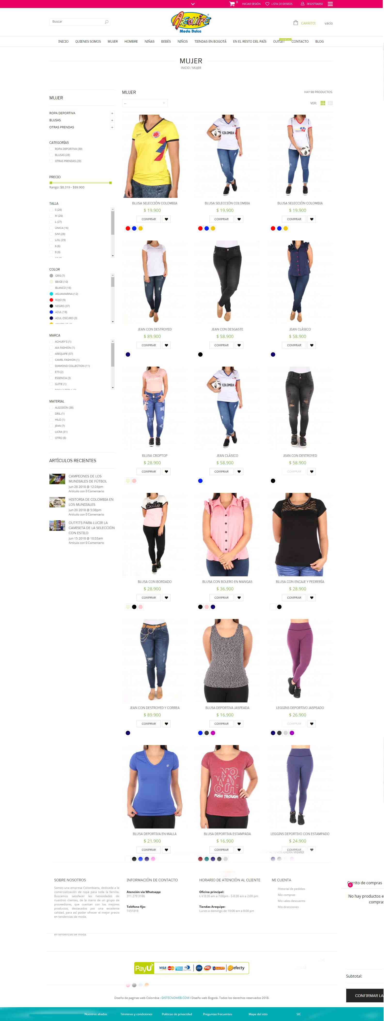 Arequipe.com.co - ropa para toda la familia